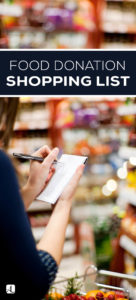Food Donation Shopping List