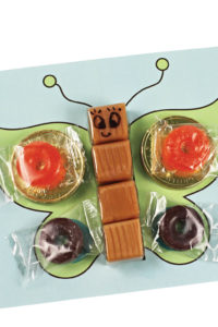 Butterfly printout with candy body