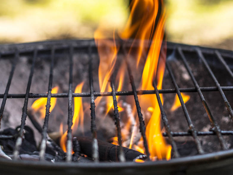 charcoal grill, image, fire, flame