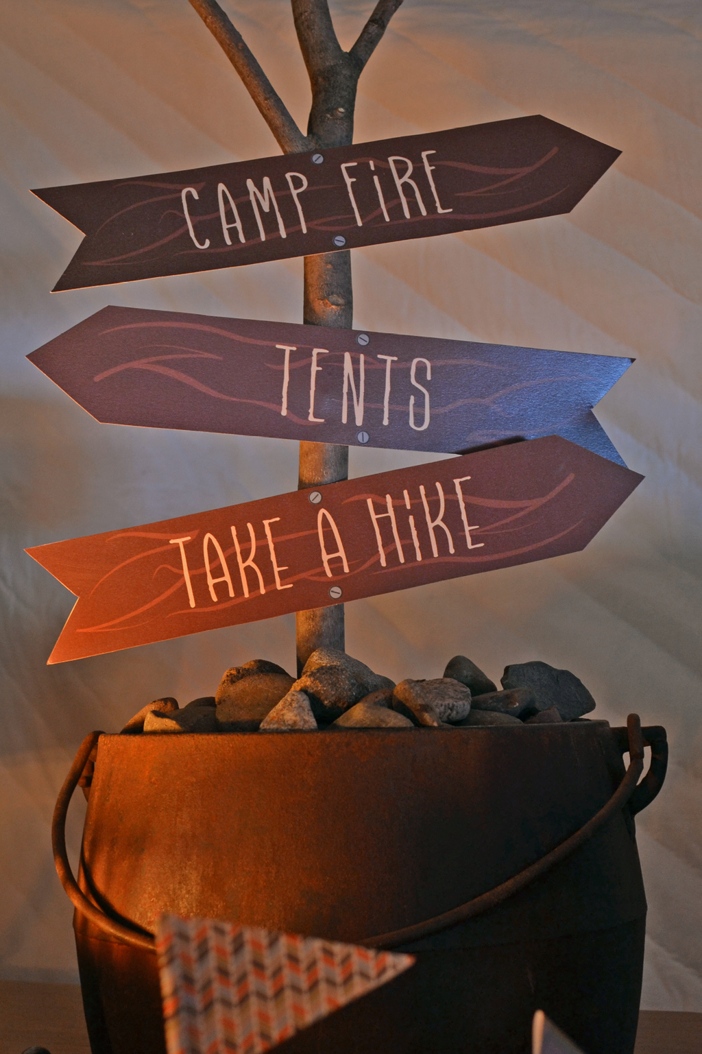 Campfire-Themed Party Signs