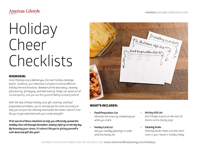 Holiday Cheer Printable Checklist