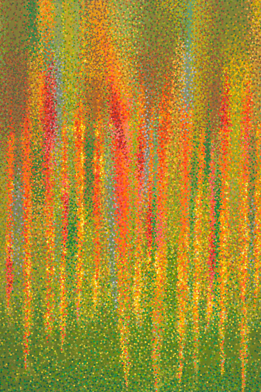 orange-green-and-yellow-dots-painting
