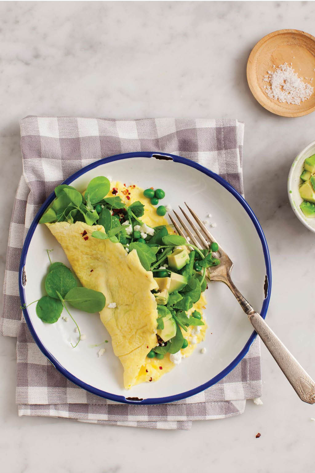 feta-and-pea-tendril-omelette