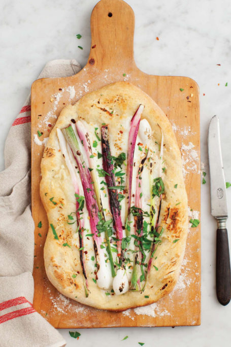 Spring Onion Pizzas