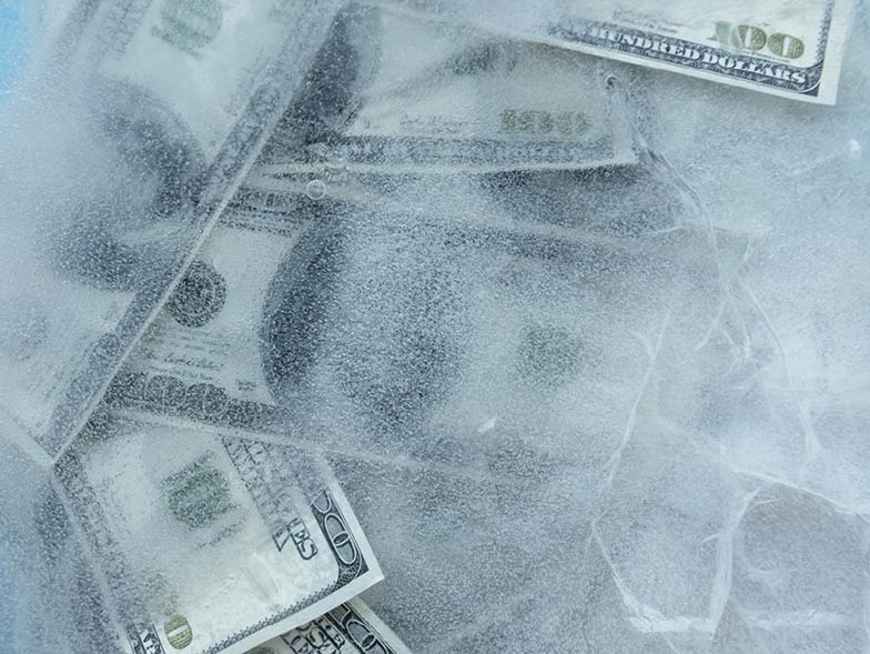money frozen