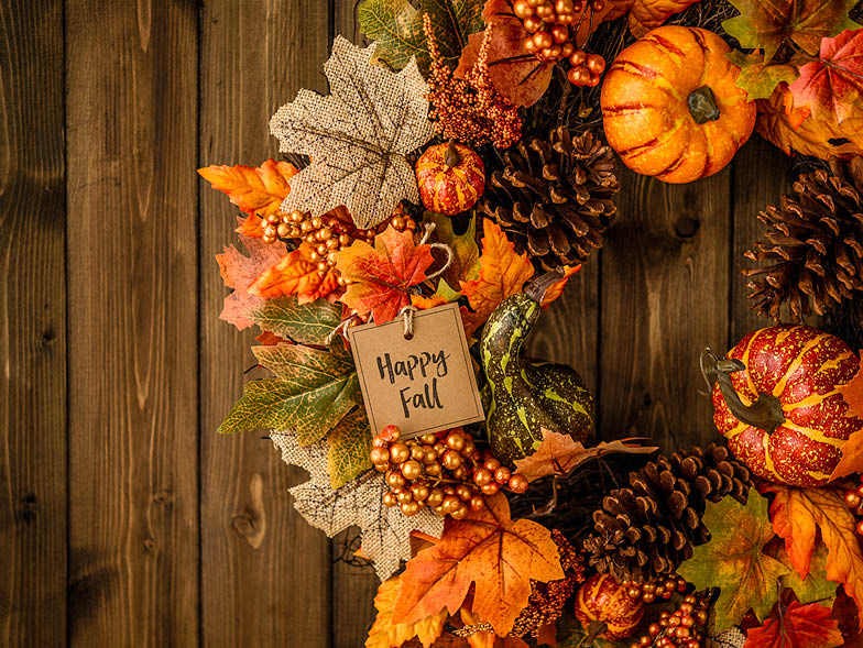 Fall themed wreath