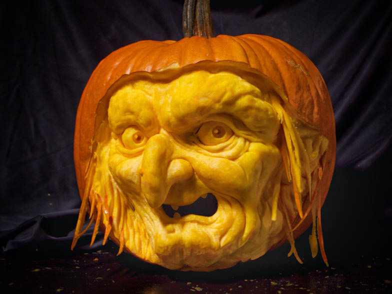 wicked-witch-carved-pumpkin