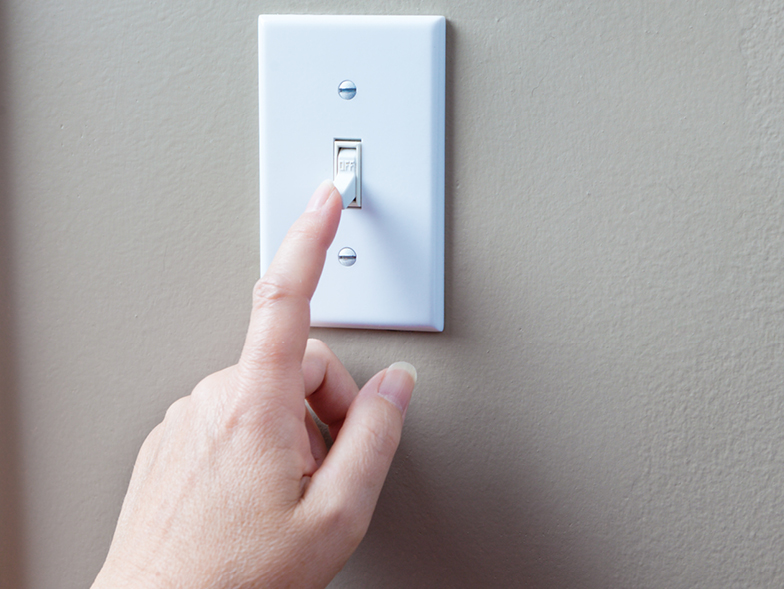 Finger flipping light switch
