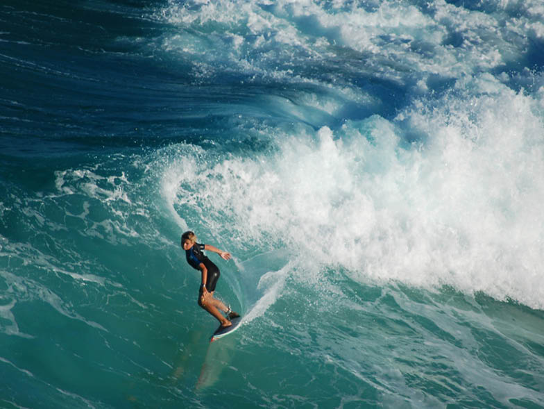 surfer on a board