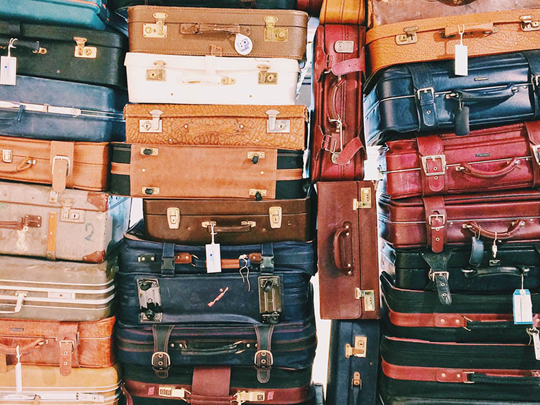 collection of luggages