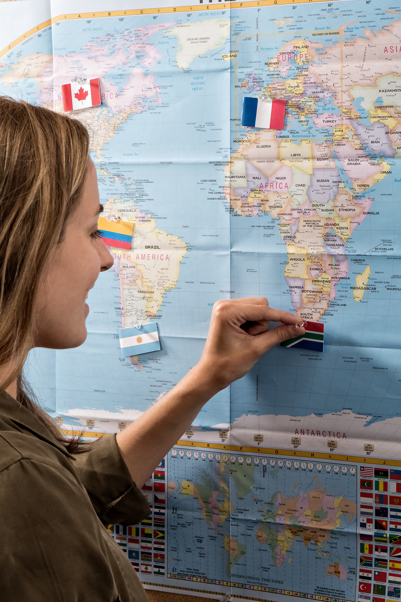 Pinning a flag on a map