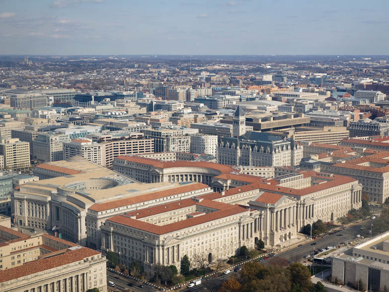 aerial view of dc