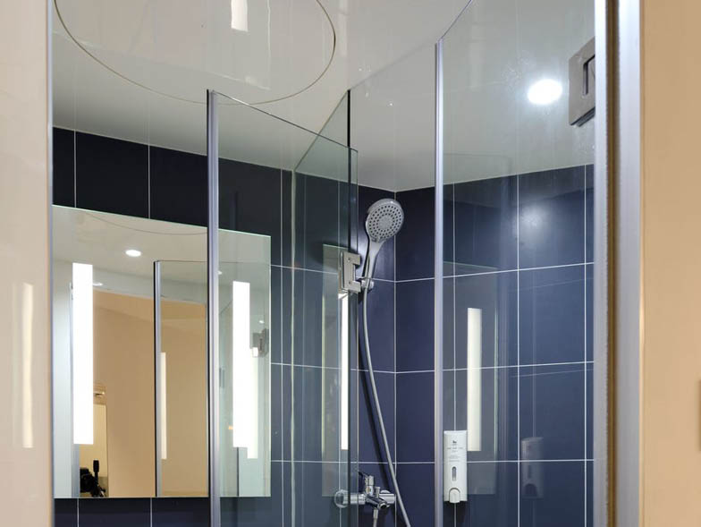 glass enclosed shower