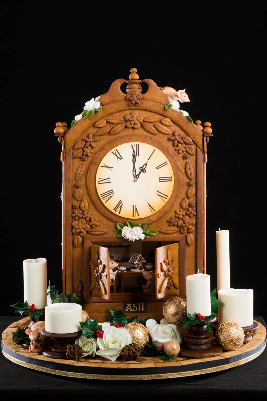 gingerbread grandfather clock