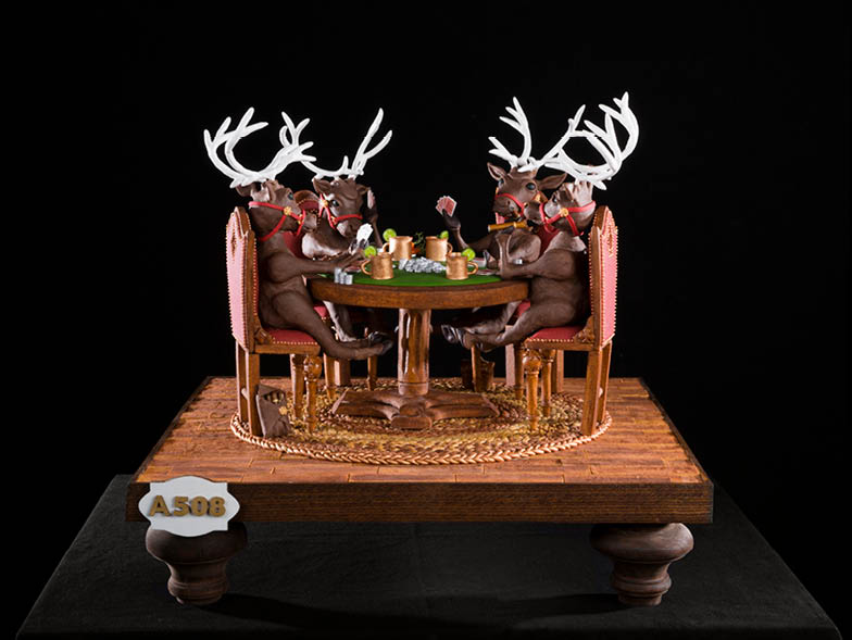 reindeer playing poker content entry