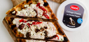 greek flatbread with Hood Cottage Cheese