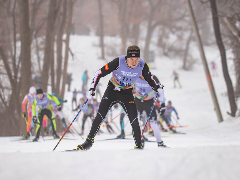 man racing in the loppet