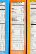Colorful Cereal Boxes with Nutrition Labels