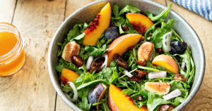 peach fig and arugula salad