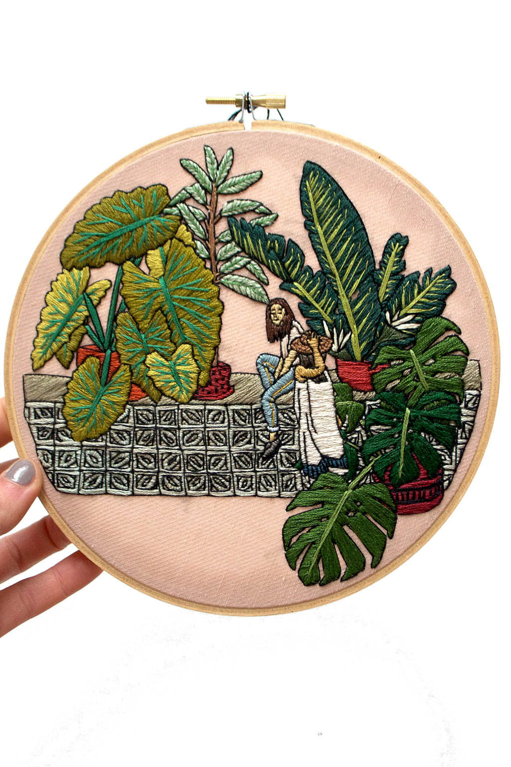 succulent cross-stitch