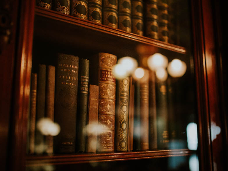 Books on shelf