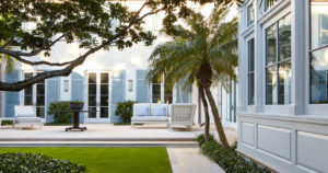bright floridian courtyard