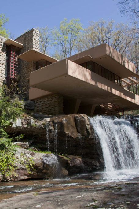 fallingwater in spring