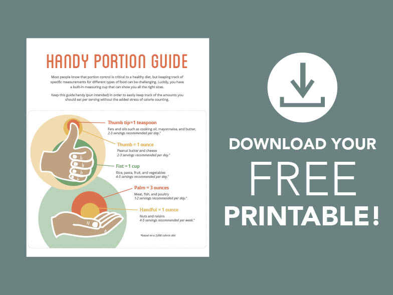 Printable portion guide