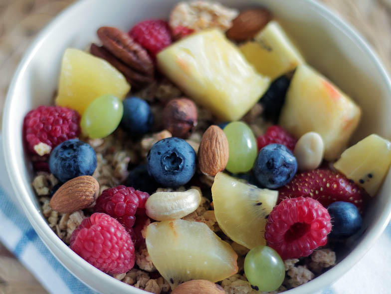 Bowl with fruit and granola