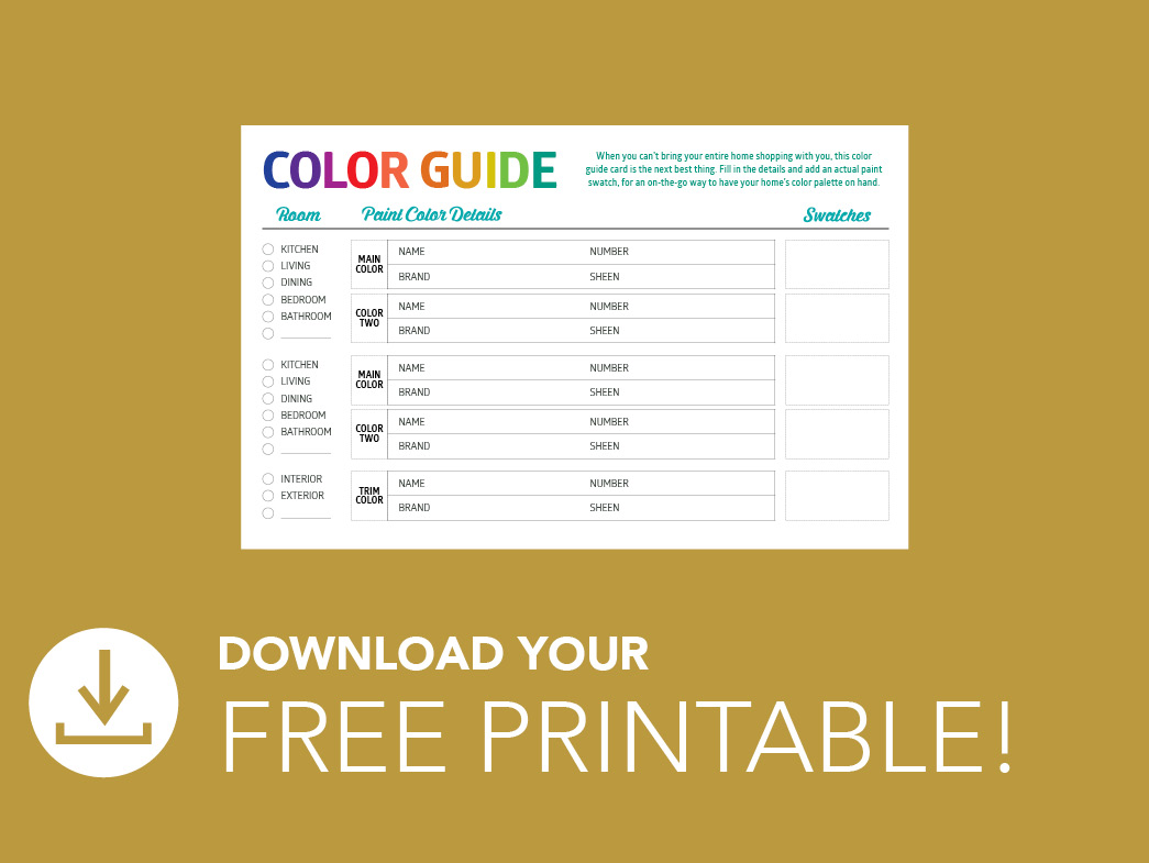 Printable color guide