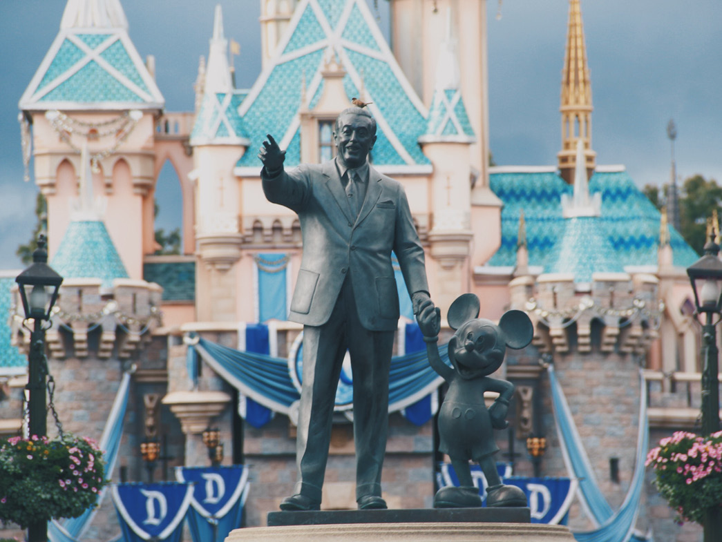 Statue of Walt Disney and Mickey Mouse