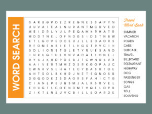 Word Search game printable