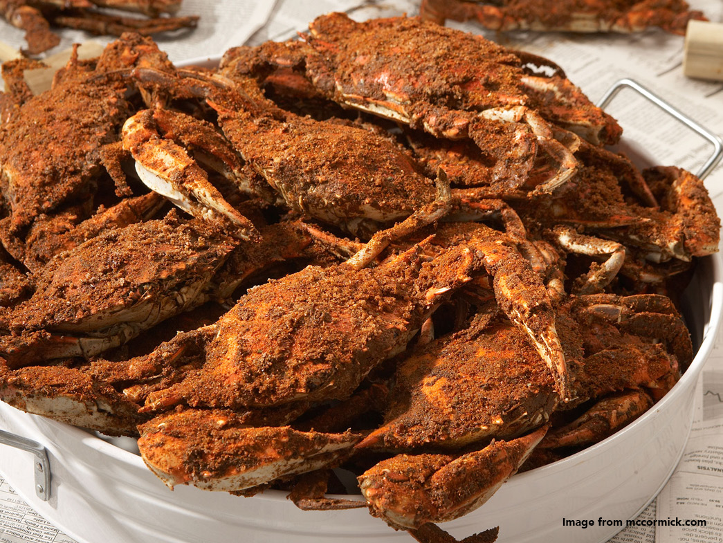 Old bay blue crabs