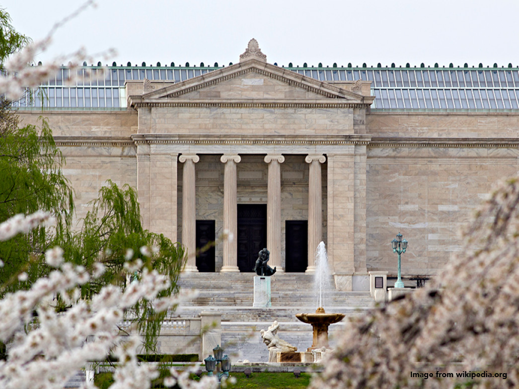 View of art museum from outside
