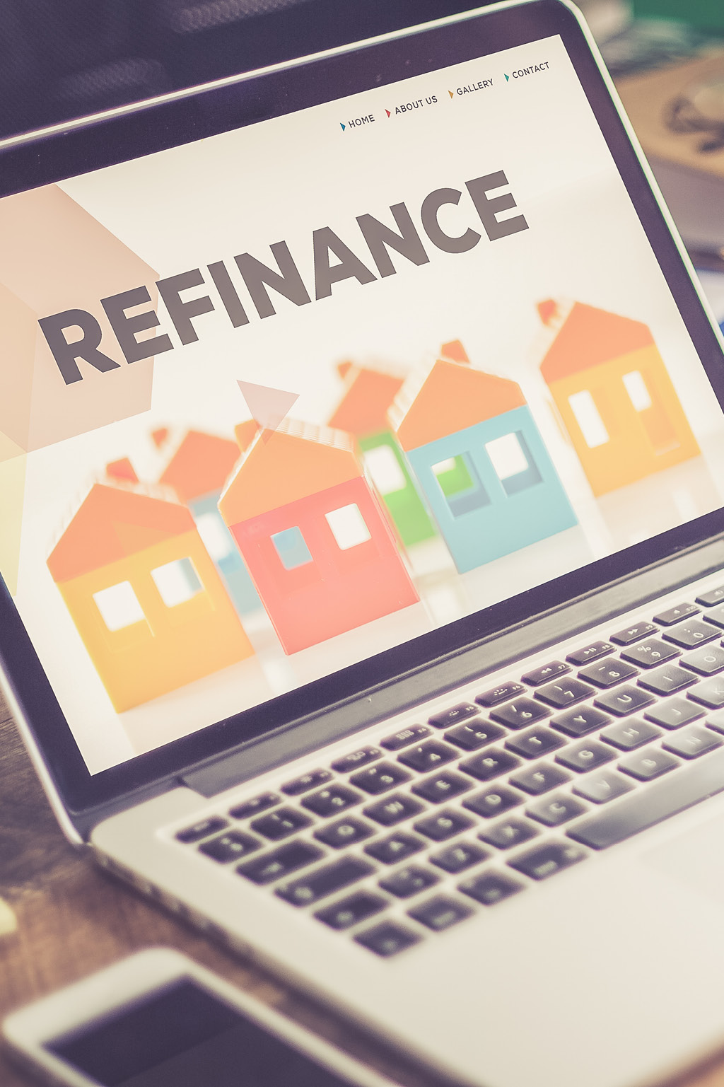 laptop refinancing a home