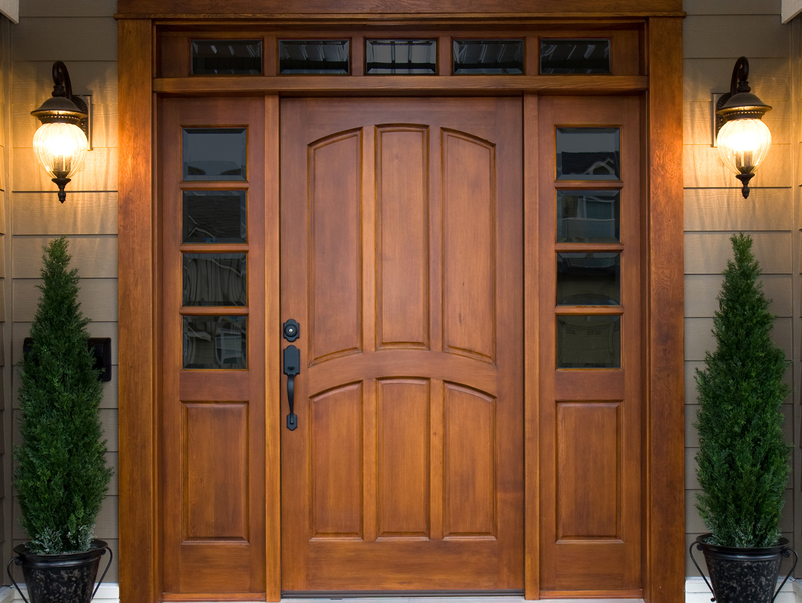 large wooden door