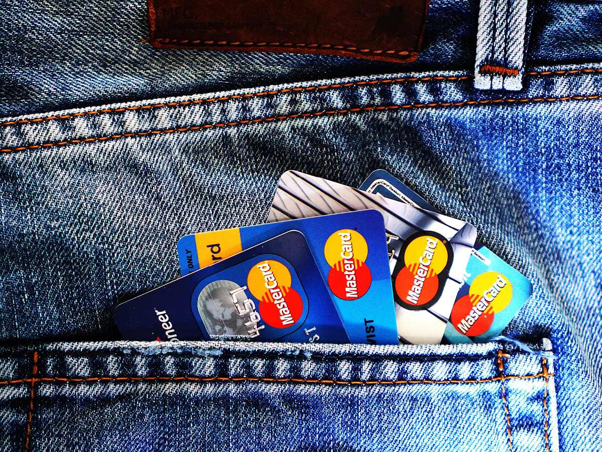 credit cards in a pocket