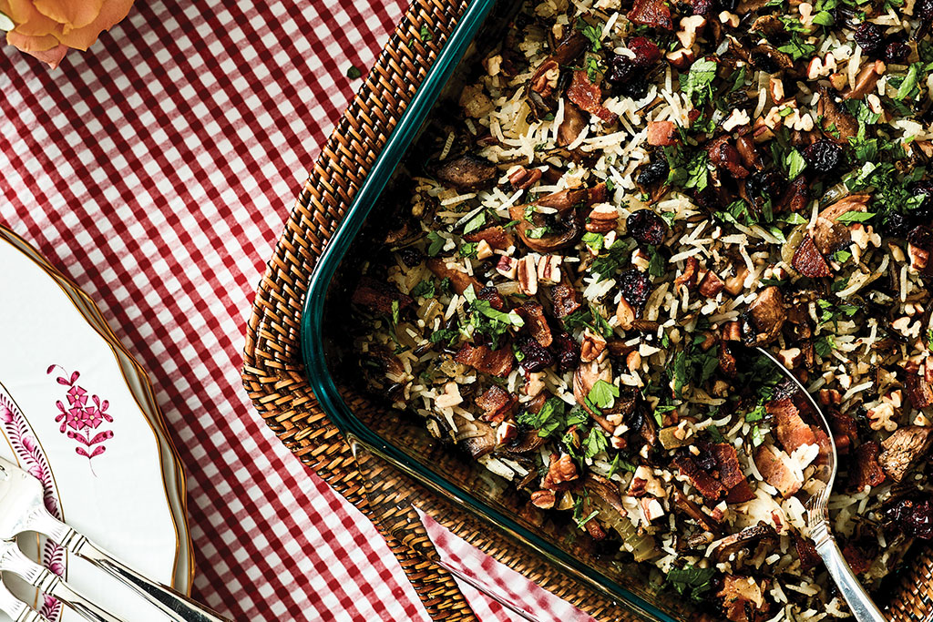 Wild Rice with Mushrooms, Pecans, and Cranberries from Occasions to Celebrate by Alex Hitz