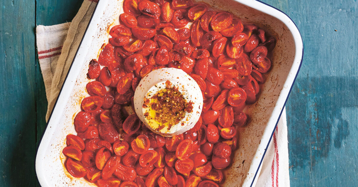 Rigatoni with Fiery Roast Tomatoes and Ricotta thumbnail