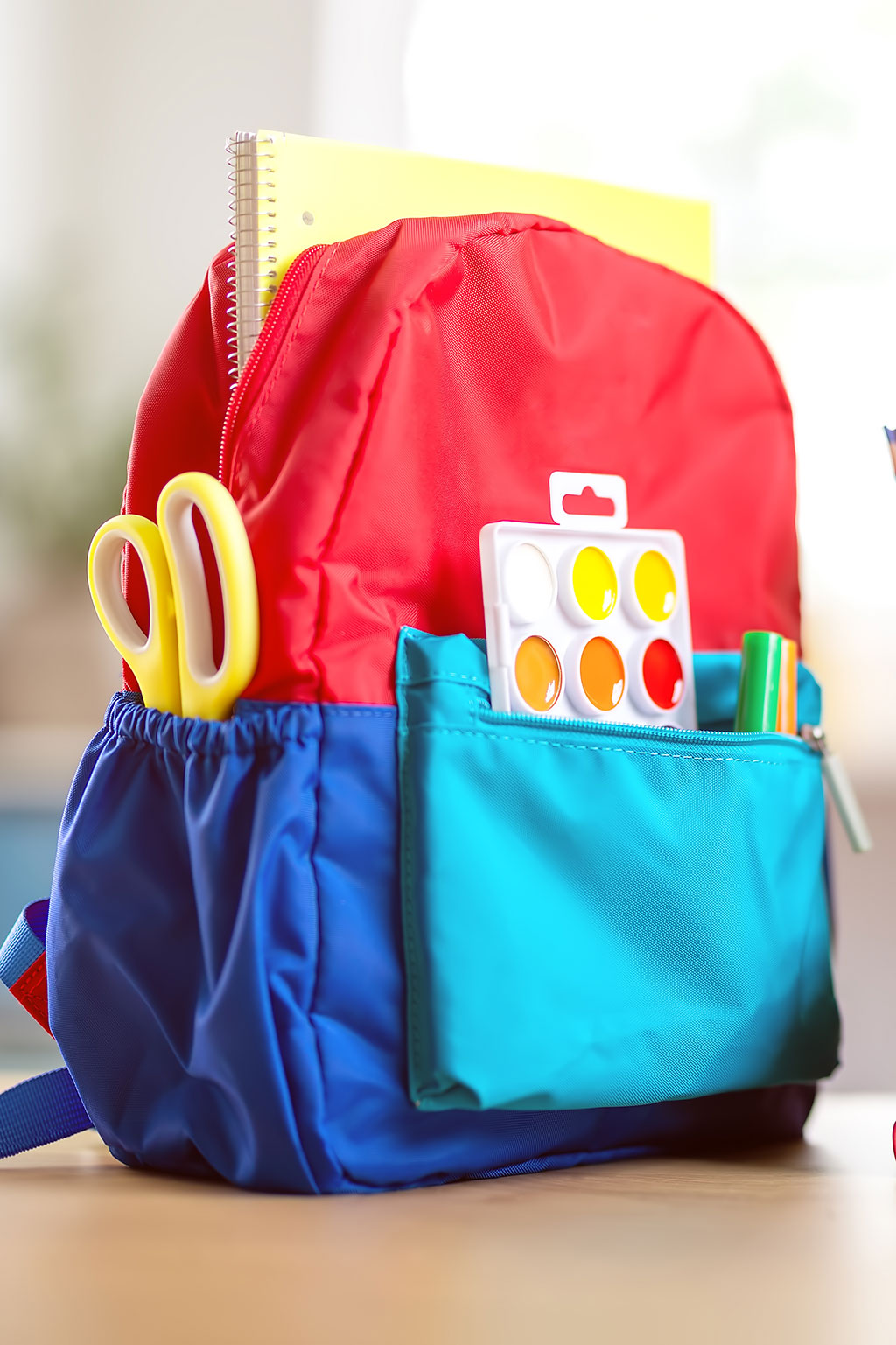 Backpack with school supplies