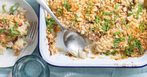 Baby Vidalia Casserole with Bacon
